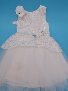 Delightful Embroidered Communion/Confirmation/Wedding  Girls Dress 4 Sizes