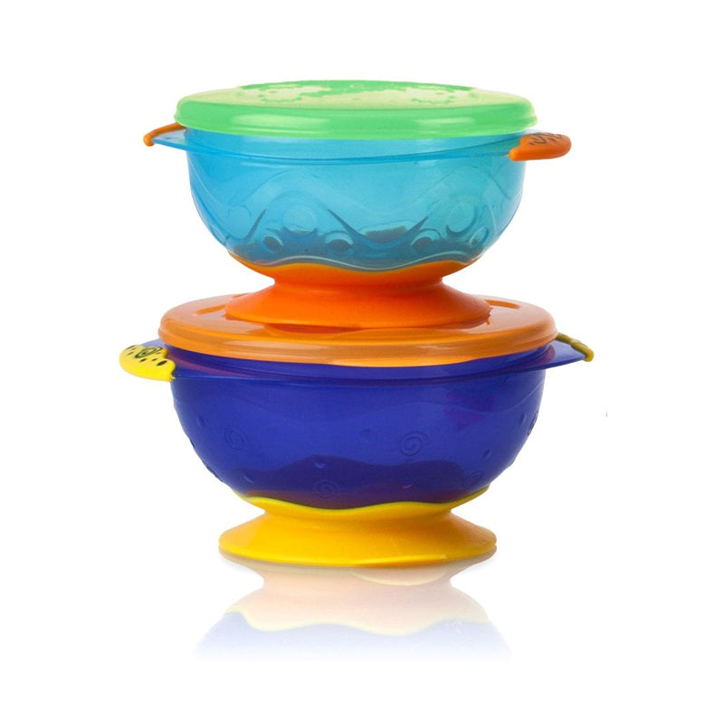 Nuby Stackable Suction Bowls 2Pk