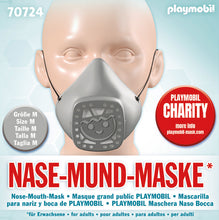 Load image into Gallery viewer, Playmobil Nose &amp; Mouth Mask Medium Grey