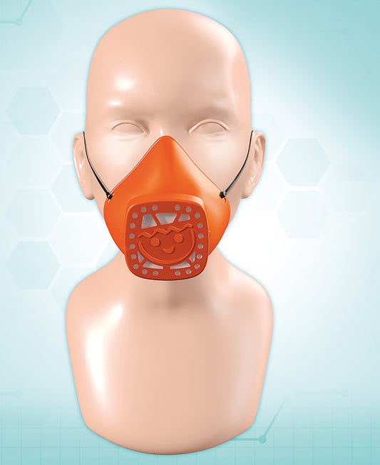 Playmobil Nose and Mouth Mask  Orange - Small