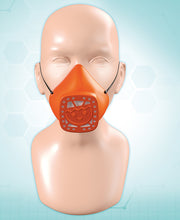 Load image into Gallery viewer, Playmobil Nose and Mouth Mask  Orange - Small