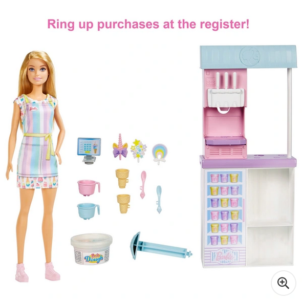 Barbie Ice Cream Shop Blonde Doll and Playset