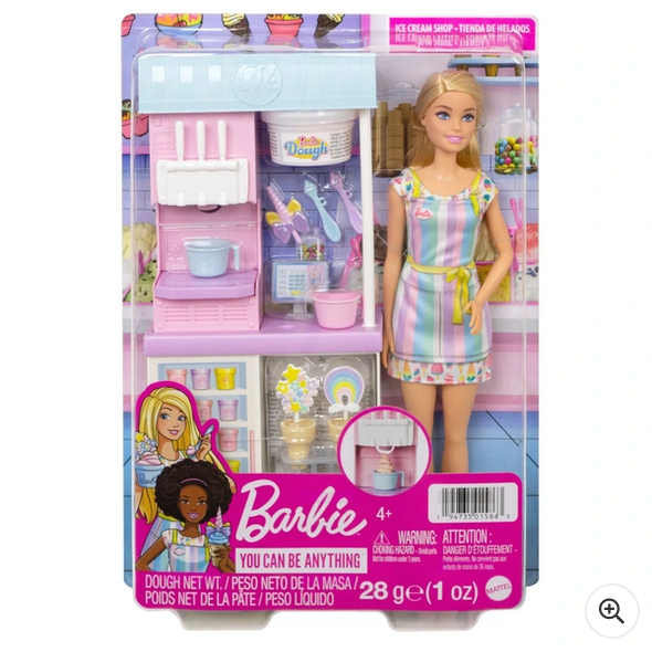 Barbie Ice Cream Shop Blonde Doll and Playset