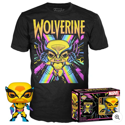 Funko POP! Marvel Tees X-Men - Wolverine (Blacklight) POP (Tee: Adult Size Medium)