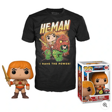 Load image into Gallery viewer, POP! Tees Masters of the Universe He-Man (Tee: Adult Size Medium)