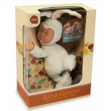 Load image into Gallery viewer, Anne Geddes 9 inch Baby White Bunny Doll - Bean Filled Soft Body Collection