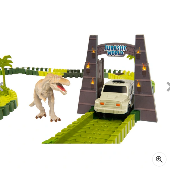 Jurassic World Dinosaur Track Set and 3 Dinosaur Figures