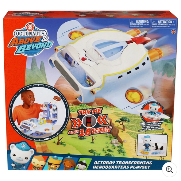 Octonauts Above & Beyond Octoray Transforming 7 Piece Playset with Lights