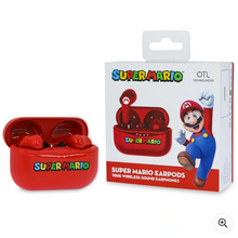 Load image into Gallery viewer, Super Mario True Wireless Bluetooth Earbuds Red