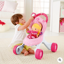 Load image into Gallery viewer, Fisher-Price Princess Stroll-Along Musical Walker and Doll Gift Set