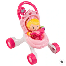 Load image into Gallery viewer, Fisher-Price Princess Stroll-Along Musical Walker and Doll Gift Set