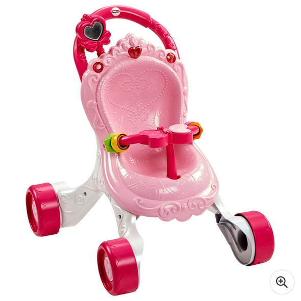 Fisher-Price Princess Stroll-Along Musical Walker and Doll Gift Set