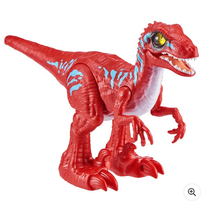 NEW ZURU Robo Alive Rampaging Raptor - Robotic Dinosaur Toy (Red/Blue)