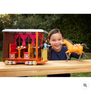 DreamWorks Spirit Untamed Lucky's Train Home Playset with Doll and Horse