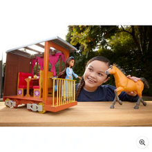 Load image into Gallery viewer, DreamWorks Spirit Untamed Lucky&#39;s Train Home Playset with Doll and Horse
