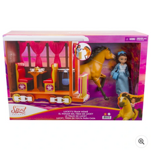 Load image into Gallery viewer, DreamWorks Spirit Untamed Lucky&#39;s Train Home Playset with Doll and Horse