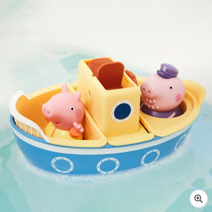 TOMY Toomies Peppa Pig Grandad Pigs Splash & Pour Boat