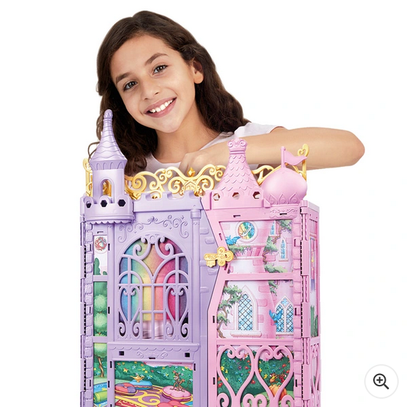 Disney Princess Fold ‘n Go Celebration Castle Playset with 20 Accessories