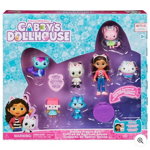 Gabby’s Dollhouse Deluxe Figure Gift Set with 7 Toy Figures and Surprise Accessory