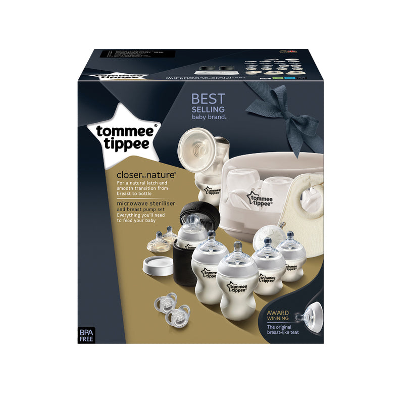 Tommee Tippee Closer to Nature Microwave Steriliser & Manual Breast Pump