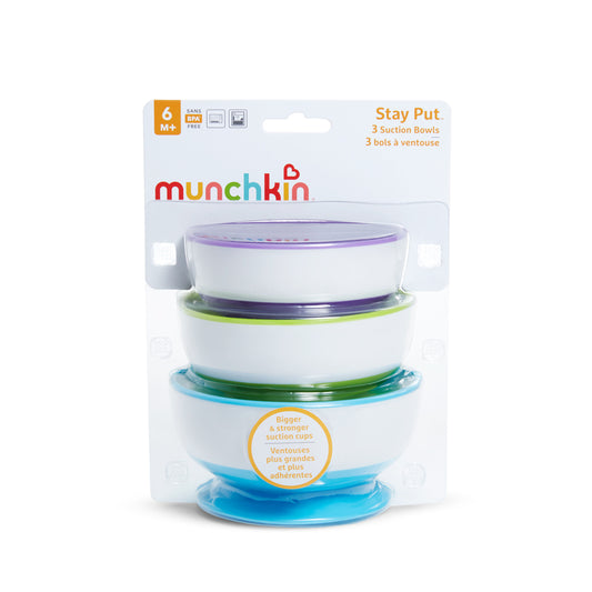 Munchkin Stay Put Suction Bowls 3Pk