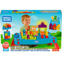 Load image into Gallery viewer, Mega Bloks Build &amp; Learn Table Blue