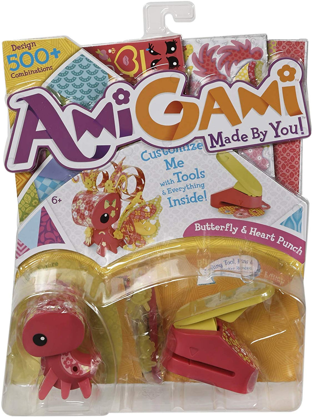 Amigami Pink Butterfly And Heart Punch