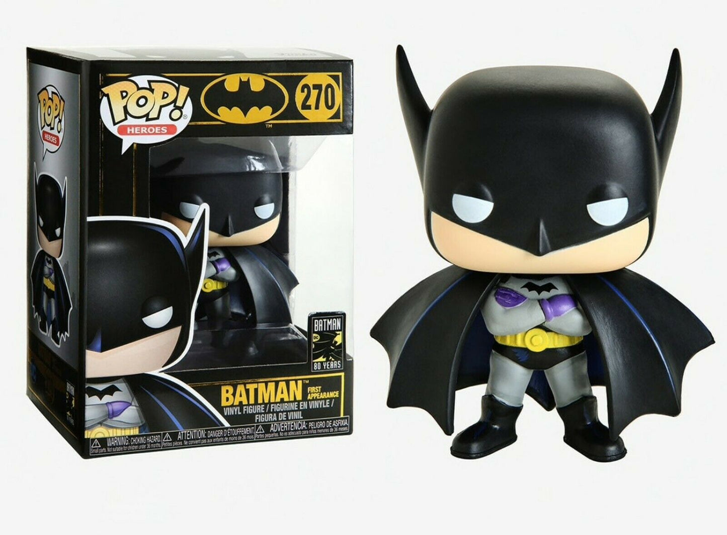 Funko Pop Heroes Batman 80th Edition Exclusive Batman First Appearance #270 Vinyl Figure