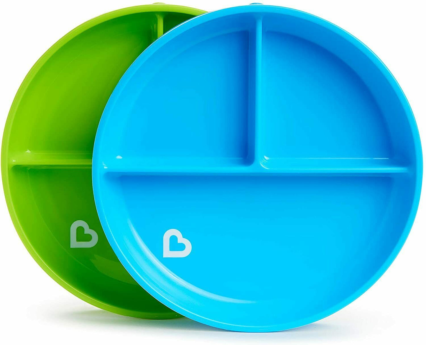 Munchkin Stay Put Suction Plate 2 Pack Blue And Green