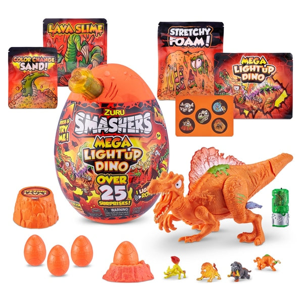 Smashers Mega Light up Dinosaur with over 25 Surprises by ZURU