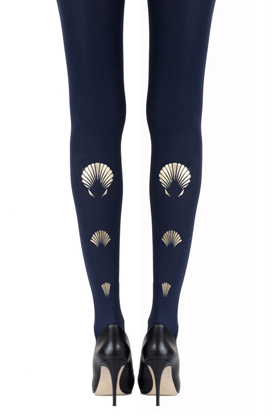 Zohara "What The Shell" Gold Print Tights