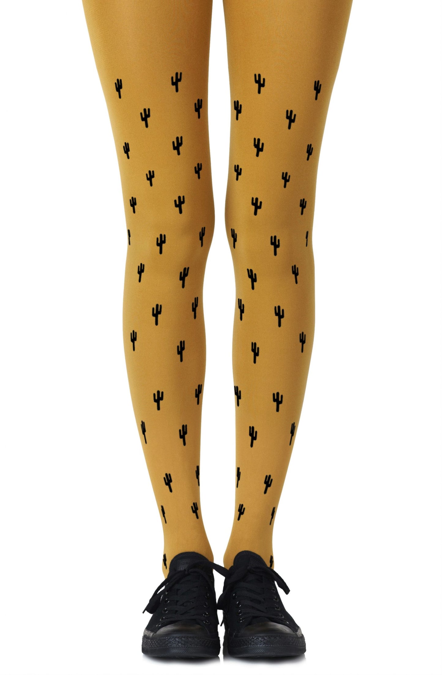 Zohara "Prickly Pear" Mustard Tights