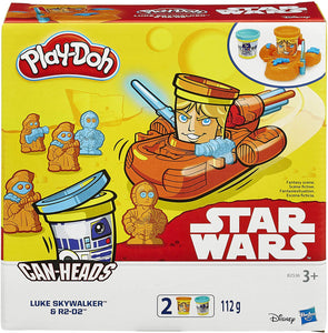 Play-Doh Can Heads Starwars Luke Skywalker And R2D2 Pack