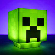Load image into Gallery viewer, Minecraft Creeper Light Makes Creeper Sounds When Turned On Green