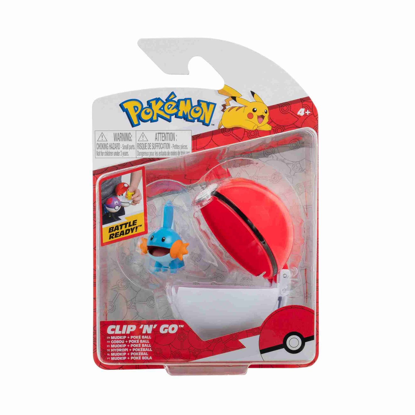 Pokemon Clip N Go Mudkip And Pokeball