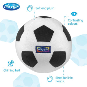 Playgro My First Soccer Ball - Black and White