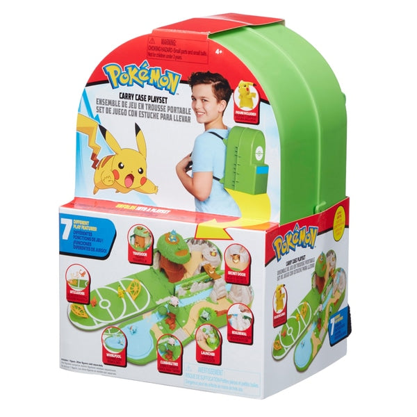 Pokemon Carry Case Backpack Play Set Wicked Cool Toys 2020 Collectible  Green