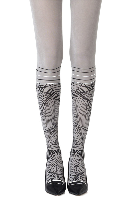 Zohara "Waikiki Nights" Grey Tights