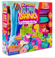 Slimygloop Slimy Sand Surprise 12 Piece Moldable, Stretchable Sand Set