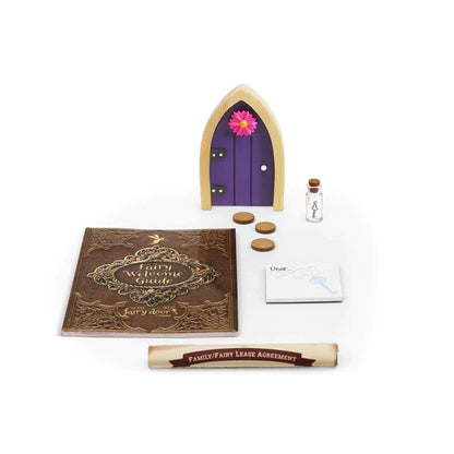 Irish Fairy Door Purple Door Playset Magical Fairy Garden Kit Kids NEW