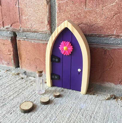 Irish Fairy Door Purple Door Playset Magical Fairy Garden Kit Kids NEW