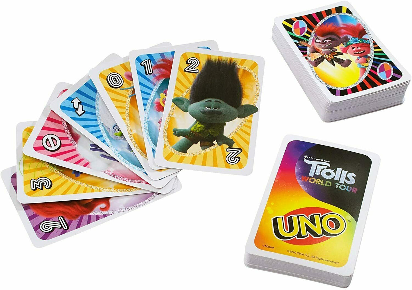 Uno Trolls World Tour Edition Family Fun Classic Card Game