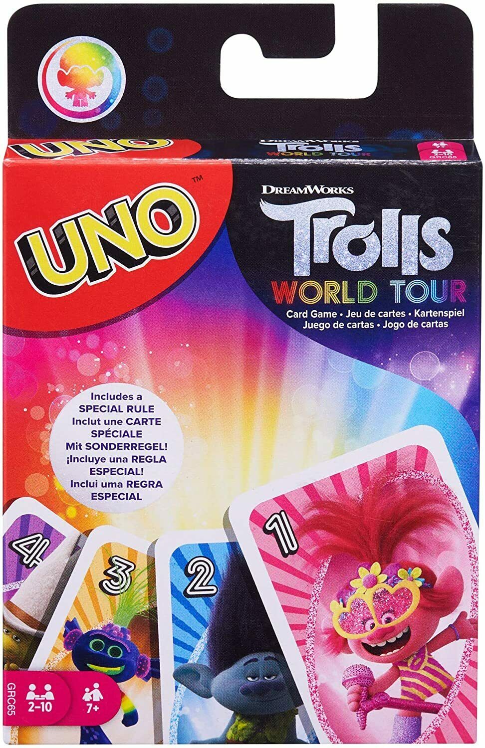 Uno Trolls World Tour Edition Family Fun Classic Card Game