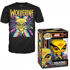 Funko POP! Marvel Tees X-Men - Wolverine (Blacklight) POP (Tee: Adult Size Medium)